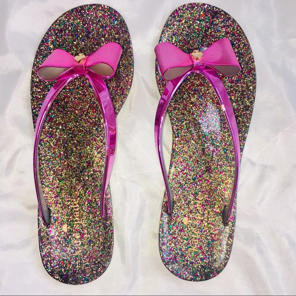kate spade Shoes - Kate Spade Womens Sparkly Flip Flops 9